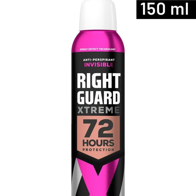 Right Guard Xtreme Women 72h Anti Perspirant Deodorant Invisible 150ml - gallery image 1