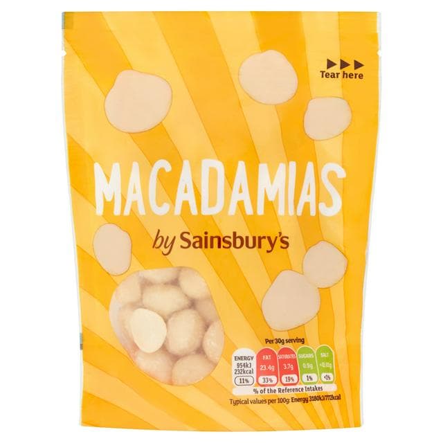 Sainsbury's Whole Macadamia Nuts 100g - gallery image 1