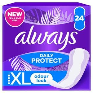 Always Dailies Extra Protect Panty Liners Long Plus x 24