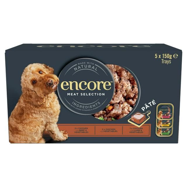 Encore Natural Pate Selection Dog Food Trays 5x150g - gallery image 1