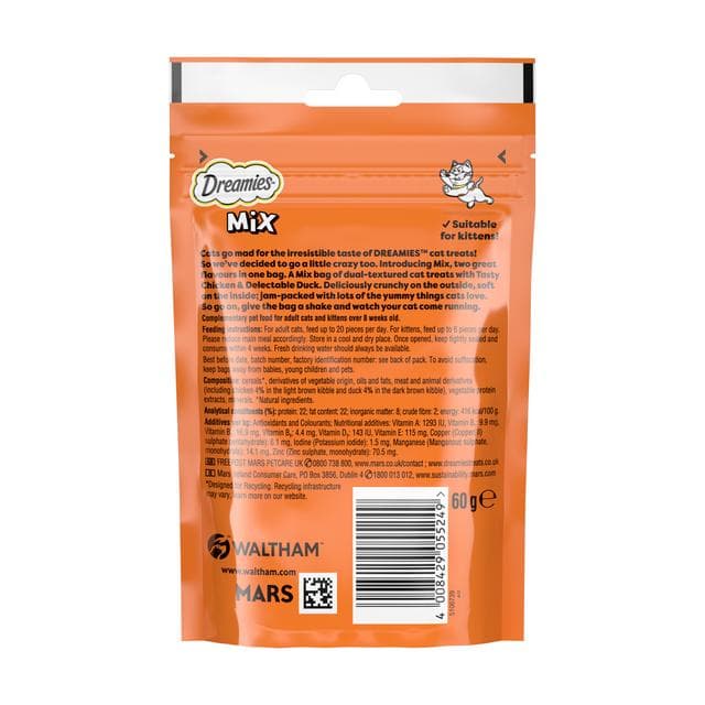 Dreamies 60g Mix Cat Treat Biscuits with Chicken & Duck - gallery image 6