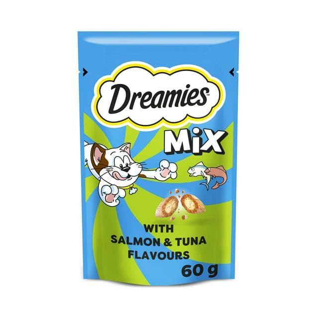 Dreamies 60g Mix Cat Treat Biscuits with Salmon & Tuna - gallery image 1