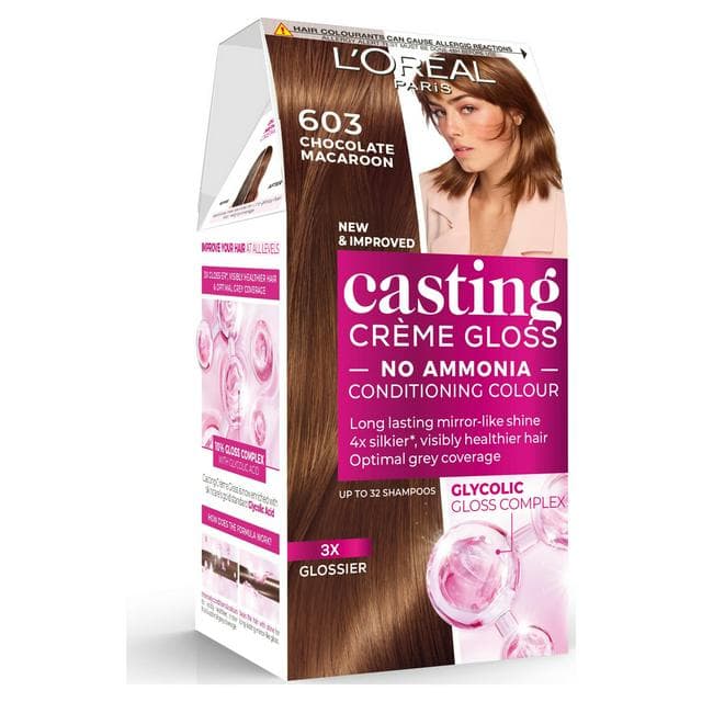 L'Oreal Paris Casting Creme Gloss Semi Permanent Hair Dye Chocolate Caramel Brown 603 - gallery image 1
