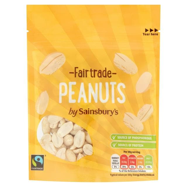 Sainsbury's Fairtrade Peanuts 100g - gallery image 1