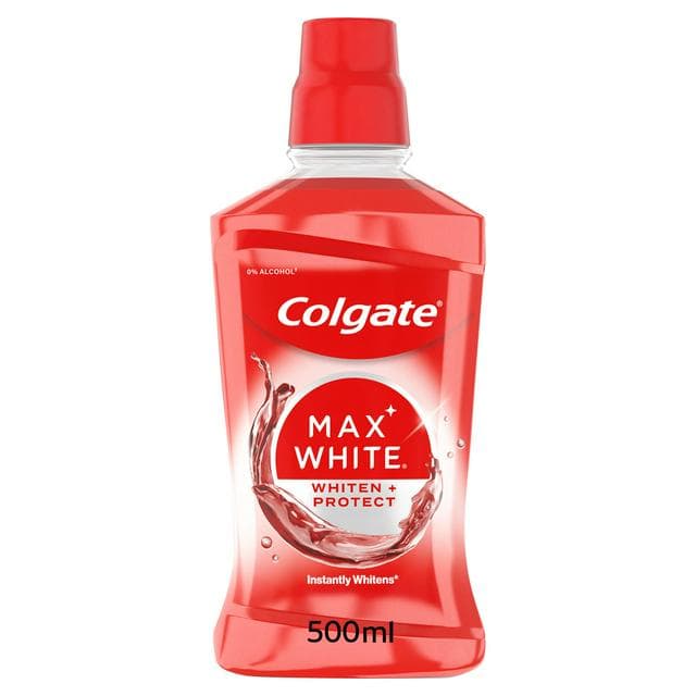 Colgate Max White Expert Teeth Whitening Mouthwash Alcohol Free 500ml - gallery image 1