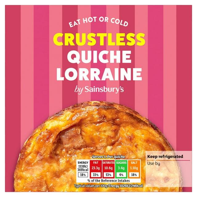 Sainsbury's Crustless Quiche Lorraine 150g - gallery image 1