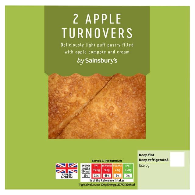 Sainsbury's Apple Turnovers 2x77g - gallery image 1