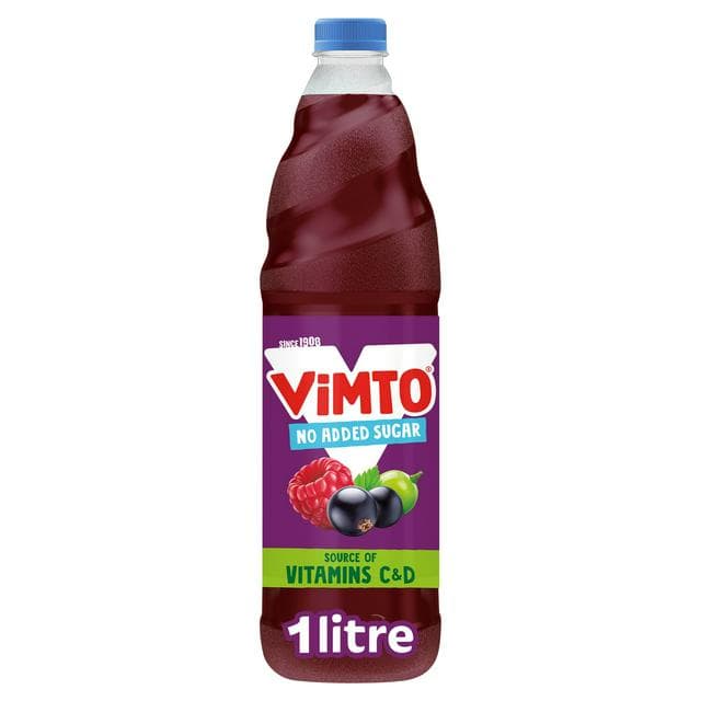 Vimto Original Real Fruit Squash Blackcurrant Grape & Raspberry No Added Sugar 1L - gallery image 1