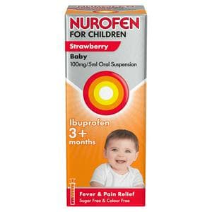 Nurofen for Children Baby Strawberry Oral Suspension 3+ Months Ibuprofen 100ml