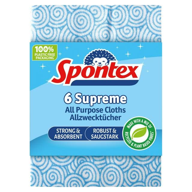 Spontex Supreme All Purpose Cloth 6pk - gallery image 1