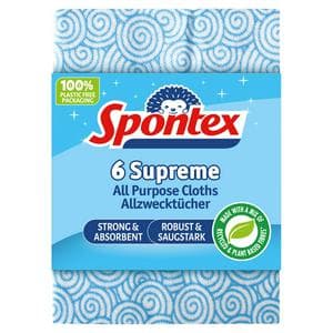 Spontex Supreme All Purpose Cloth 6pk