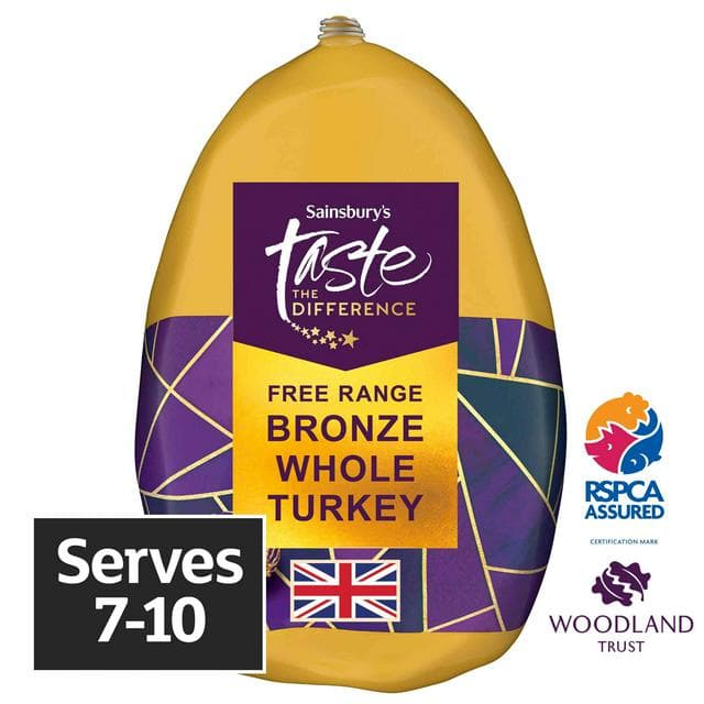Sainsbury's Free Range Bronze Whole Turkey, Taste the Difference 3.6-5kg - gallery image 1