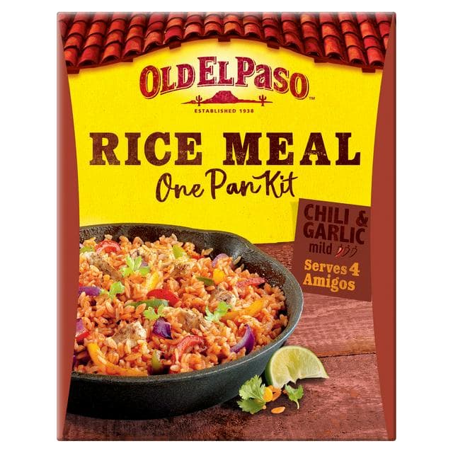 Old El Paso Mexican One Pan Chilli & Garlic Rice Meal For Chicken Kit 355g - gallery image 1