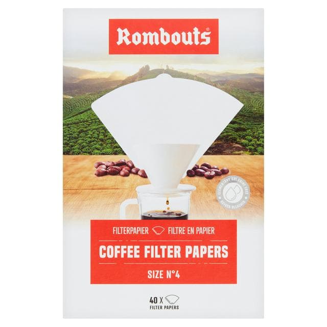 Rombouts Coffee Filter Papers 4 Cups x40 - gallery image 1