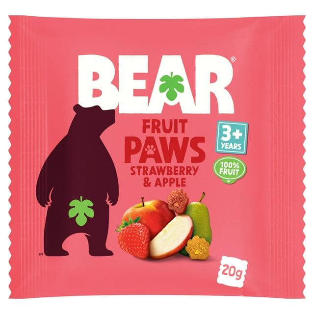 BEAR Paws Fruit Shapes Strawberry & Apple 20g - gallery image 1