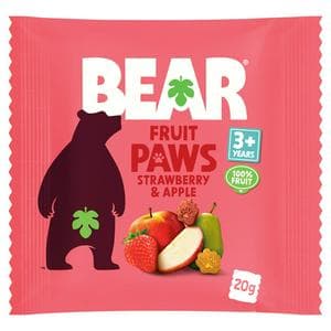 BEAR Paws Fruit Shapes Strawberry & Apple 20g