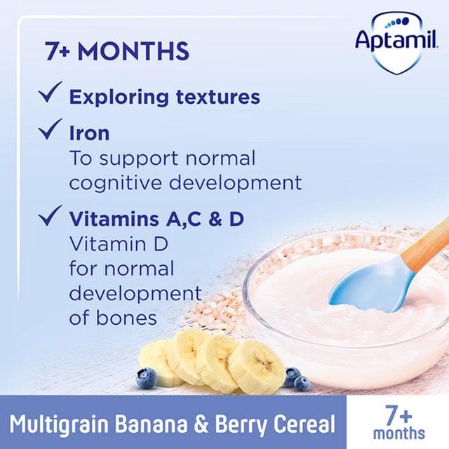Aptamil Multigrain Banana & Berry Cereal 200g 7 Month+ - gallery image 2