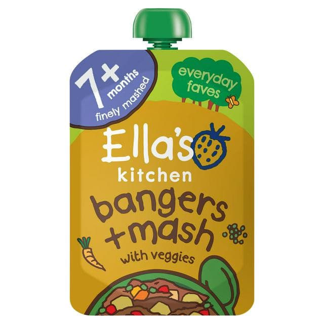 Ella's Kitchen Organic Bangers & Mash Baby Food Pouch 7+ Months 130g - gallery image 1
