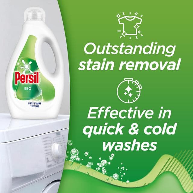 Persil Bio 53 Washes Laundry Washing Liquid Detergent 1.43L - gallery image 2