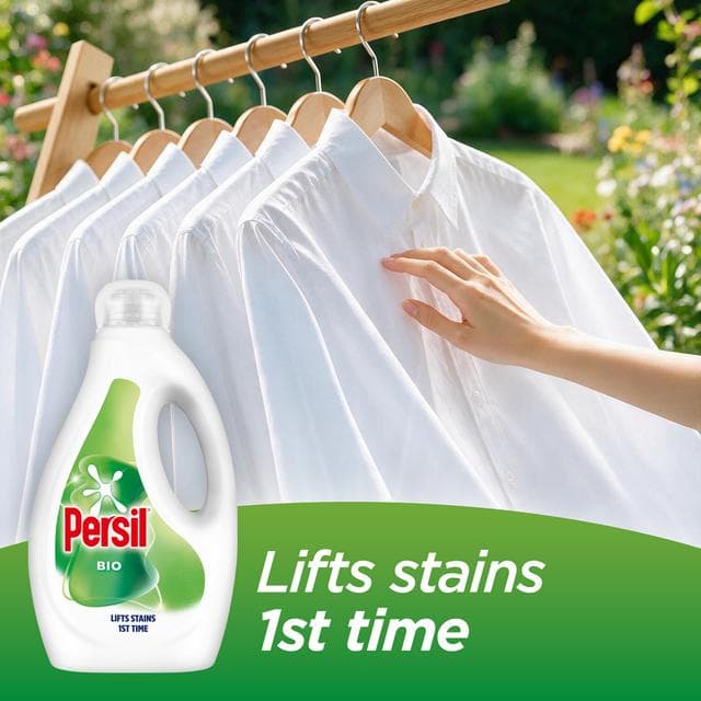 Persil Bio 53 Washes Laundry Washing Liquid Detergent 1.43L - gallery image 5