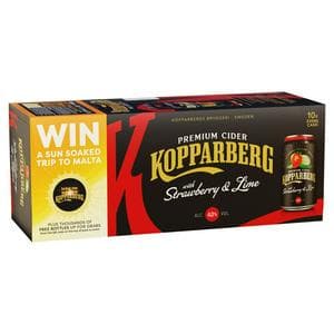 Kopparberg Strawberry & Lime Fruit Cider 10x330ml