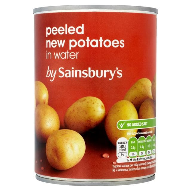Sainsbury's Peeled New Potatoes In Water 560g (360g*) - gallery image 1