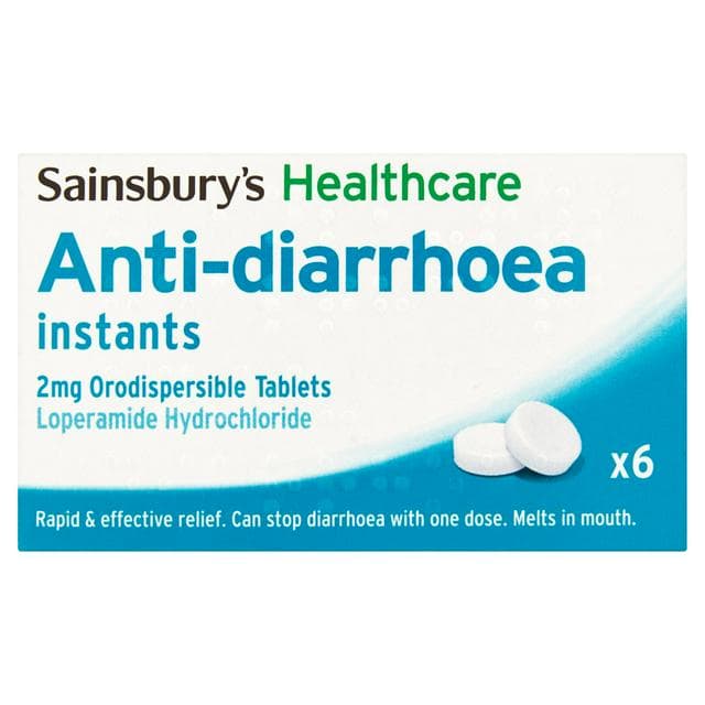 Sainsbury's Healthcare Anti-Diarrhoea Instants 2mg Orodispersible 6 Tablets - gallery image 1