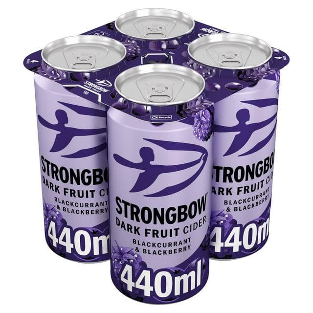 Strongbow Dark Fruit Cider Cans 4 x 440ml - gallery image 1