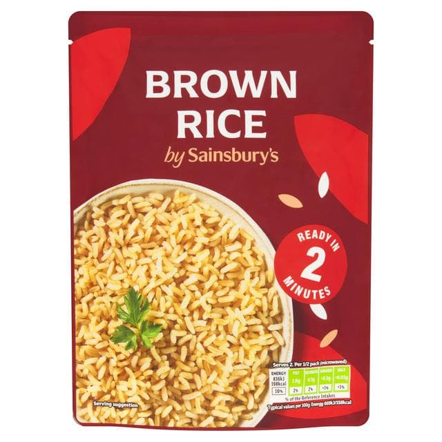 Sainsbury's 250g Microwave Brown Rice - gallery image 1