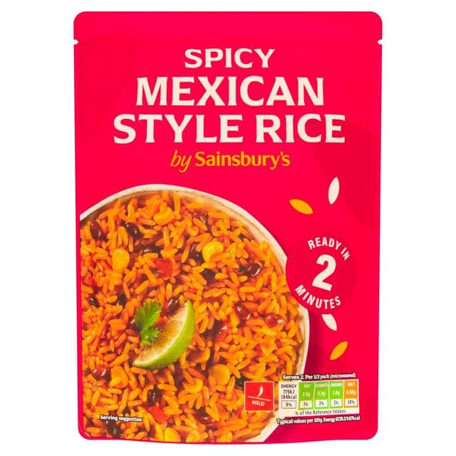 Sainsbury's Microwave Rice Spicy Mexican 250g - gallery image 1
