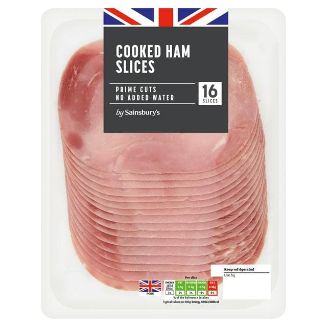 Sainsbury's 16 Cooked Ham Slices 375g - gallery image 1