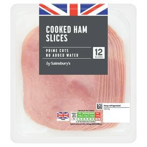 Sainsbury's 12 Cooked Ham Slices 240g