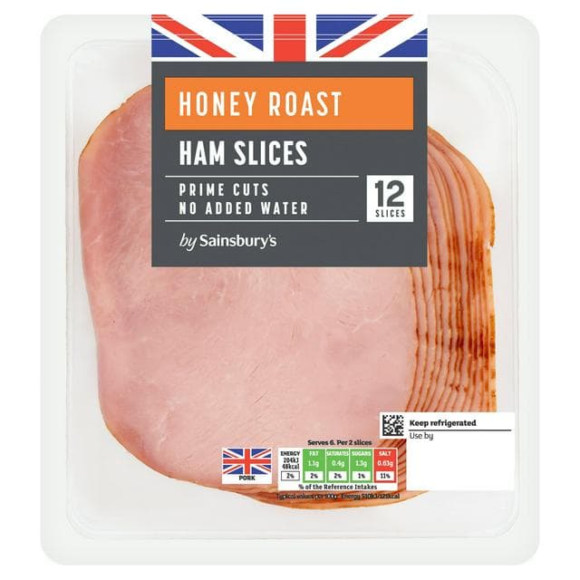 Sainsbury's 12 Honey Roast Ham Slices 240g - gallery image 1