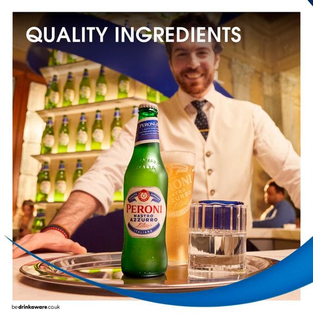 Peroni Nastro Azzurro Beer Lager Bottles 18x330ml - gallery image 3