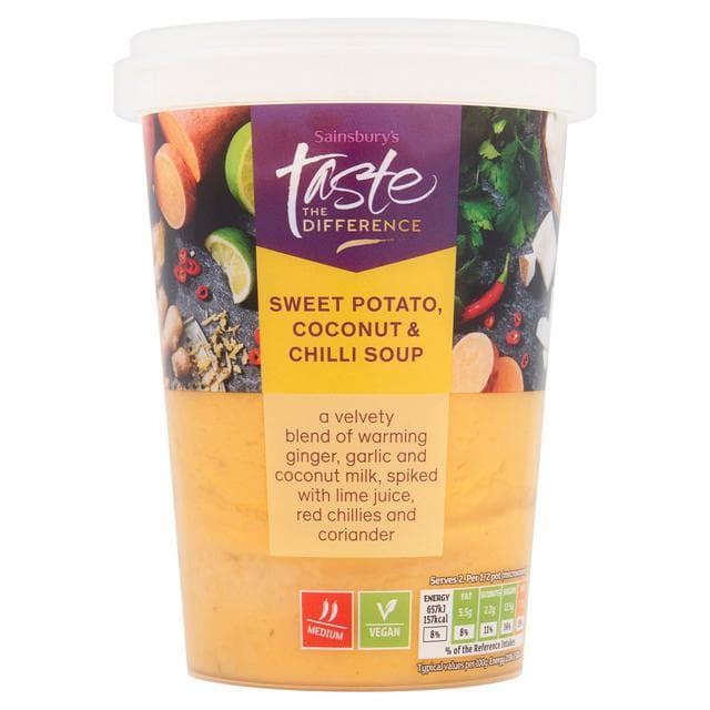 Sainsbury's Sweet Potato Coconut & Chilli Soup, Taste the Difference 600g - gallery image 1