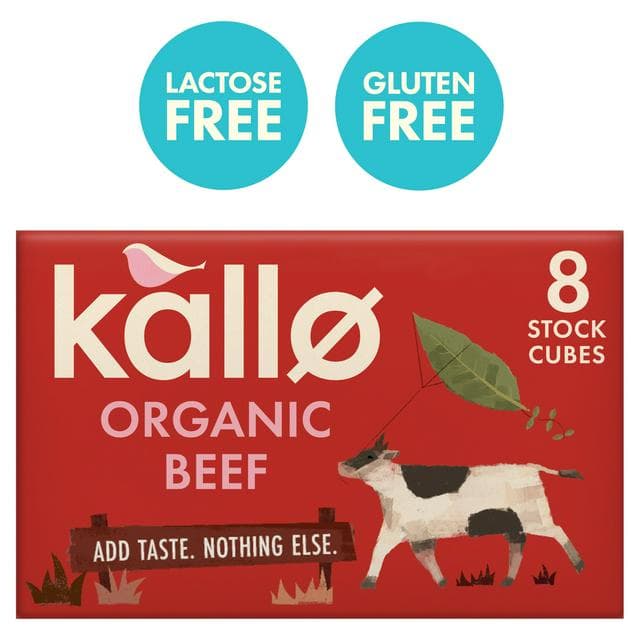 Kallo Organic Beef Stock Cubes 8x11g - gallery image 1