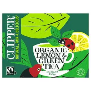 Clipper Fairtrade Green Tea & Lemon x80 Tea Bags 160g
