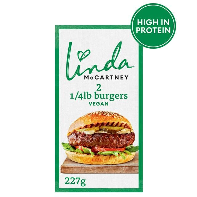 Linda McCartney Quarter Pounder Burger x2 227g - gallery image 1