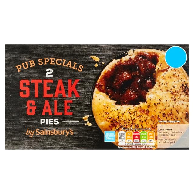 Sainsbury's Pub Specials Steak & Ale Pies x2 400g - gallery image 1
