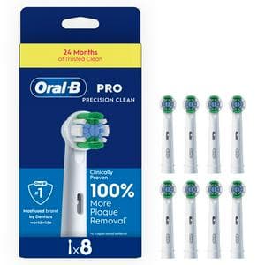 Oral-B Precision Clean Replacement Electric Toothbrush Heads x8