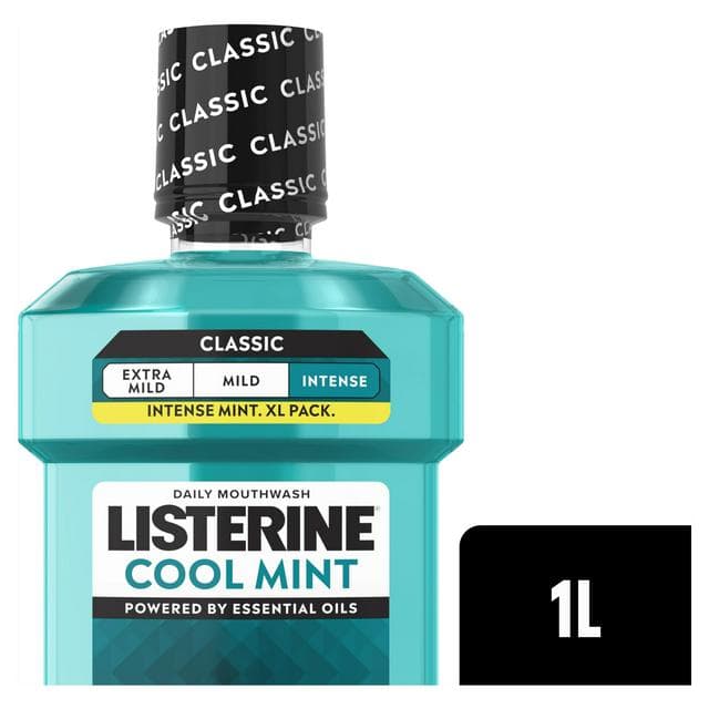 Listerine Essentials Cool Mint Mouthwash 1L - gallery image 1