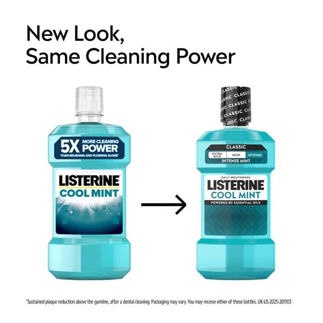 Listerine Essentials Cool Mint Mouthwash 1L - gallery image 3