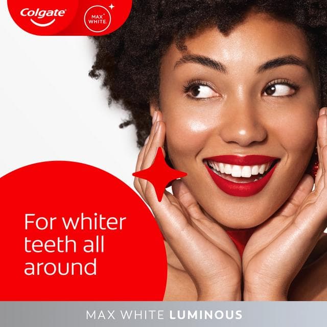 Colgate Max White Luminous Teeth Whitening Toothpaste 75ml - gallery image 4
