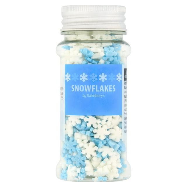 Sainsbury's Cake Decorations Sparkle Snowflakes 45g - gallery image 1