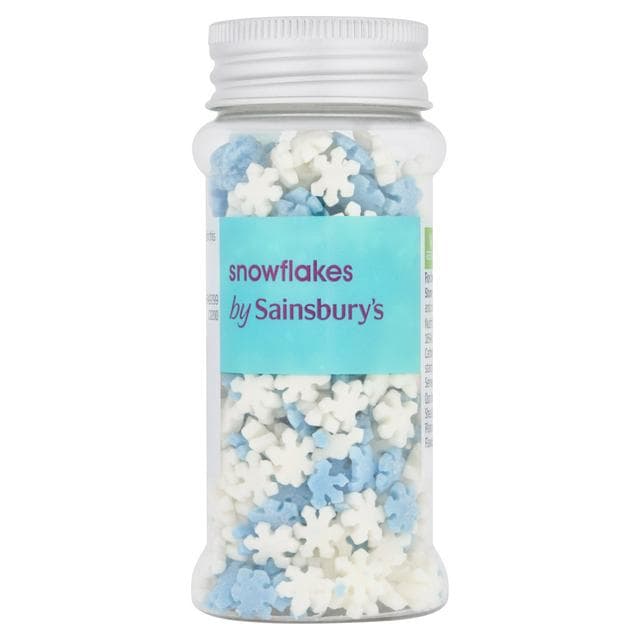Sainsbury's Cake Decorations Sparkle Snowflakes 45g - gallery image 1