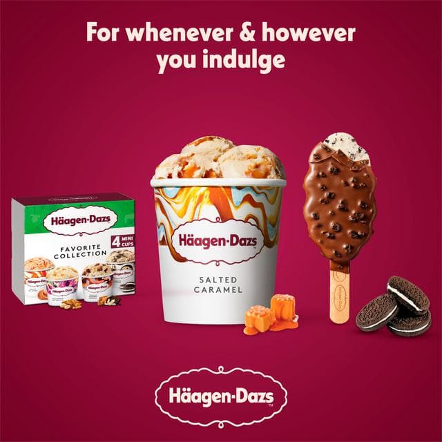 Haagen-Dazs Salted Caramel Ice Cream Frozen Dessert Tub 460ml - gallery image 4