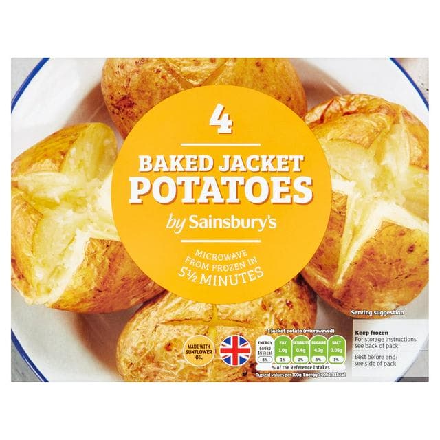 Sainsbury's Baked Jacket Potatoes x4 800g - gallery image 1