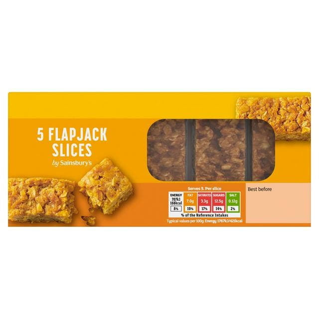 Sainsbury's Flapjack Slices 5 x 32g - gallery image 1