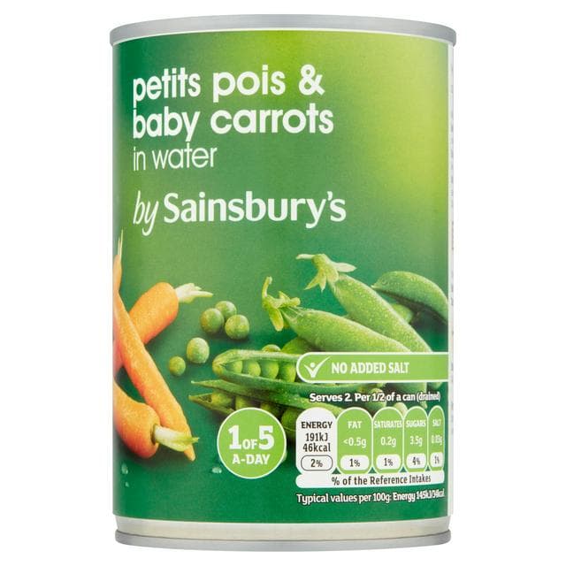 Sainsbury's Petit Pois & Baby Carrots 400g - gallery image 1