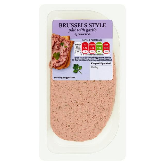 Sainsbury's Brussels & Garlic Pate 170g - gallery image 1